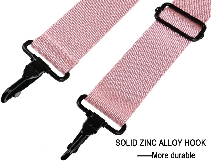AREYLO Shoulder Strap, Durable 55" Universal Replacement Laptop Shoulder Strap, Adjustable Comfortable Belt with Metal Hooks for Briefcase, Computer Messenger Bag, Laptop Case Luggage/Duffel/Camera, (Pink) - Image 3
